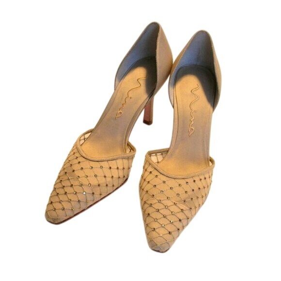 Nina High Heel Shoes Saba Cornsilk Luster Vintage size 9 1/2 - Picture 3 of 6